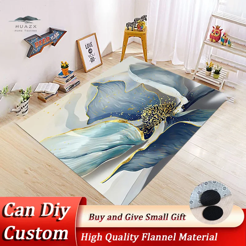 

Floral Carpet Plant Painting Pattern Design Kitchen Bedroom Bedside Rug Outdoor Non-slip Floor Mat Home Art Decor Accessories