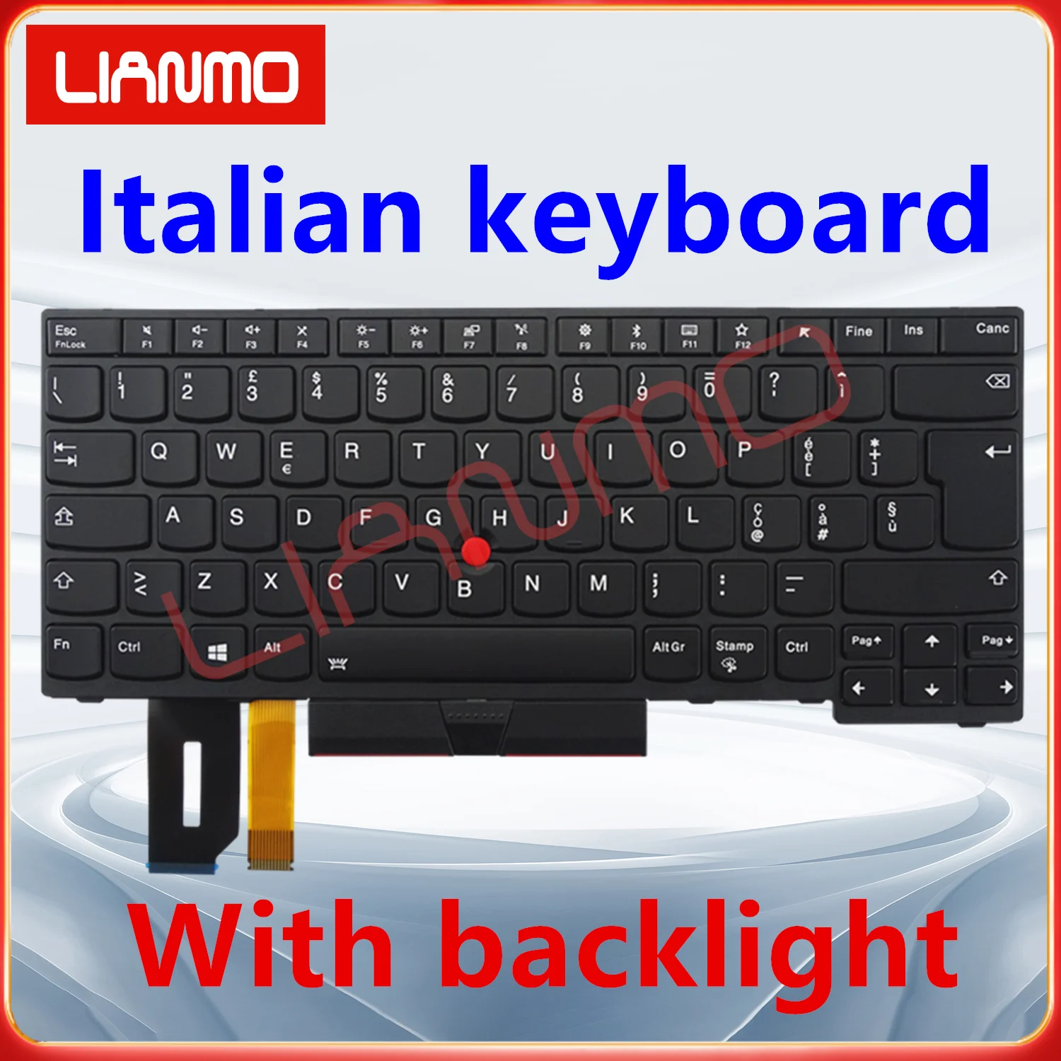 Italian notebook keyboard Applicable to Lenovo T480S E480 E490 T490 L480 L490 P43S E485 E495 R480 R490 S2 3rd Gen L380 L390 Yoga