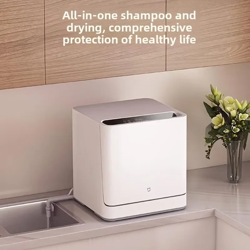Mini Smart Dishwasher Automatic Desktop Countertop Disinfection WiFi Home App Control Compact Kitchen Cleaner