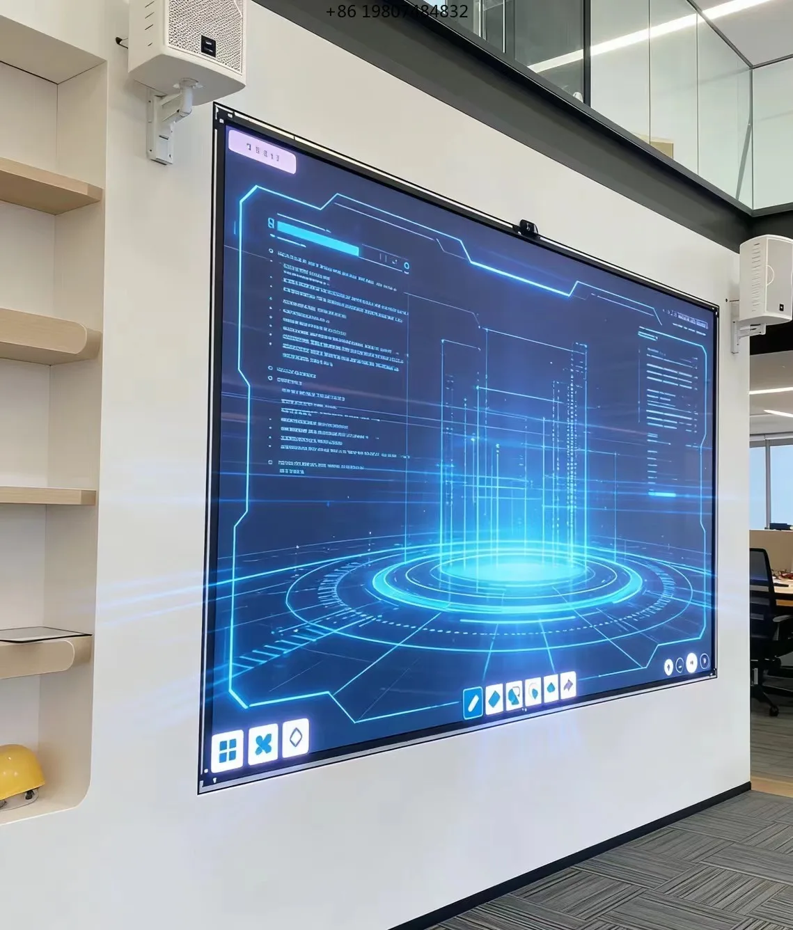 60-Inch Infrared Touch Sensing Frame, Interactive Large Screen Display USB Interface for Conference Rooms