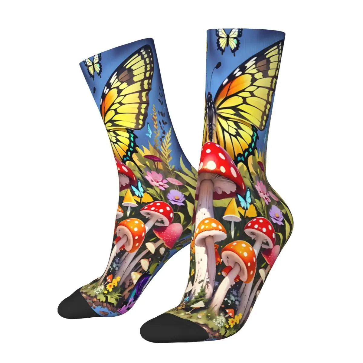 Butterfly Sock Printed Man Polyester