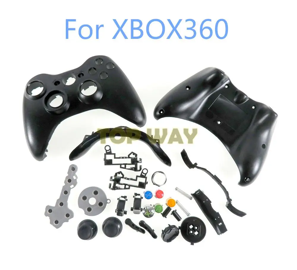 1 zestaw do konsoli XBOX 360 kontroler bezprzewodowy etui na cały telefon Gamepad Shell Cover z przyciskami gałka analogowa zderzak do gry przewodowej XBox360