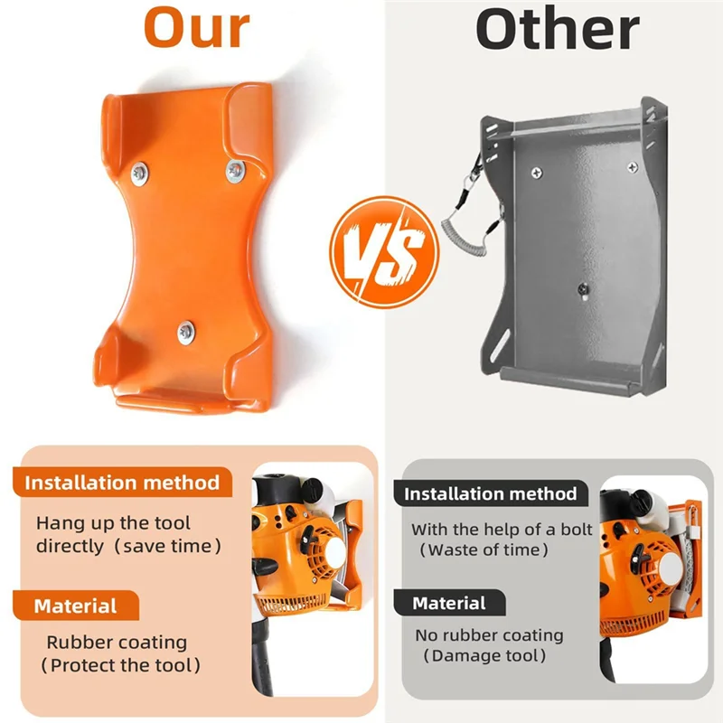 ABRB-Handheld Leaf Blower Hanger, 1Pack Blower Rack For Garage Wall, Leaf Blower Holder For Stihl BG-50, BG-56, BG-66, SH-56