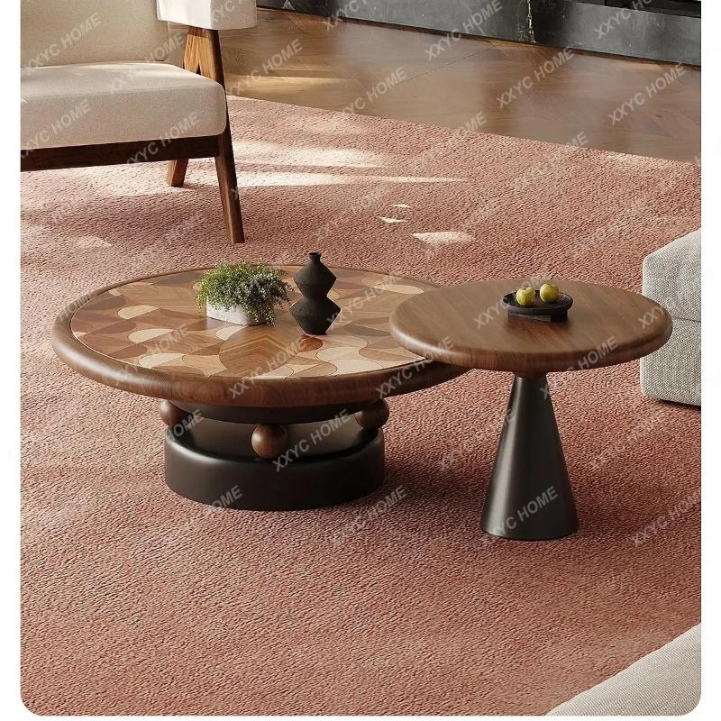 X-S  Retro Coffee Table New Living Room Home   Creative High-end Round Coffee Table HG