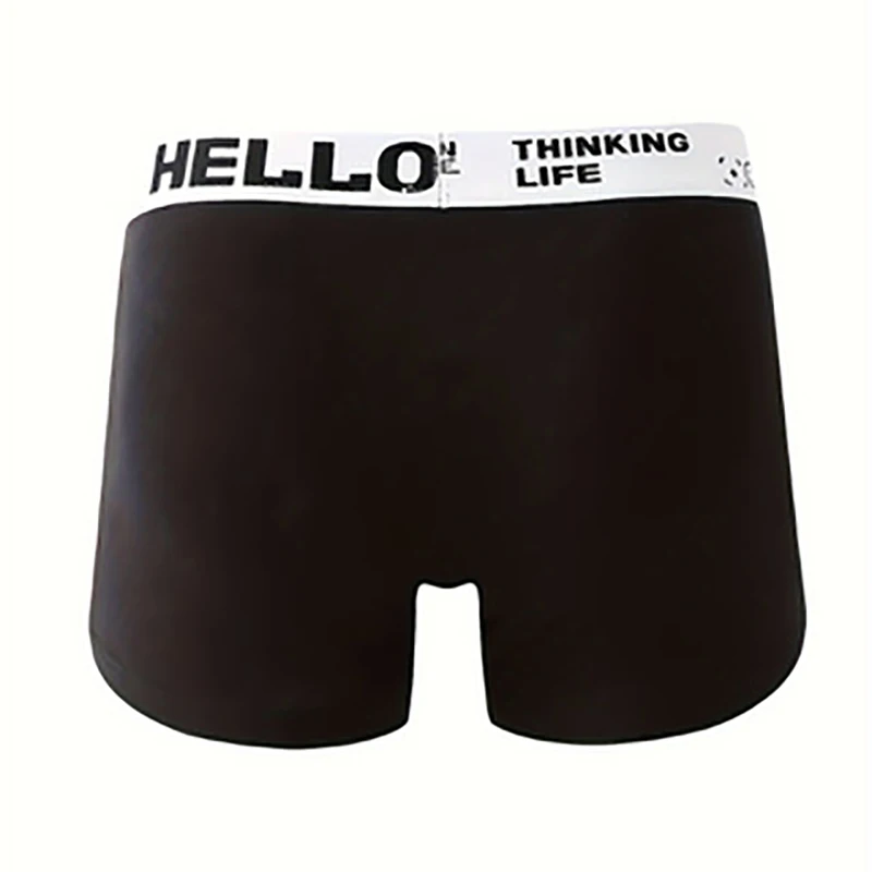 6 piece set New black men's underwear HELLO fashion trend comfortable breathable men's boxers