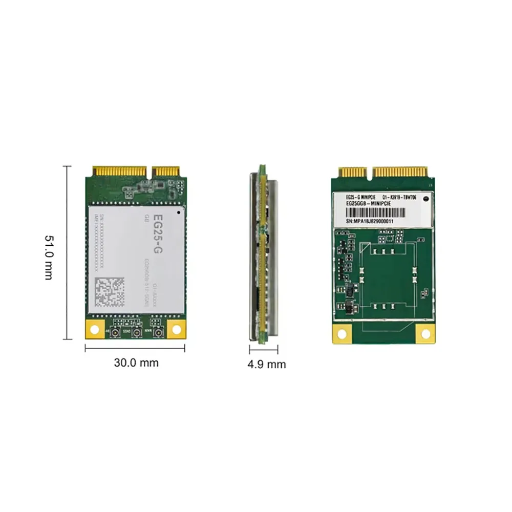 EG25-G Mini Pcie CAT4 Module For Global Band With SIM Card Slot 4G FDD-LTE/TDD-LTD B1/B2/B3/B4/B5/B7/B8/B12/B13/B18/B19