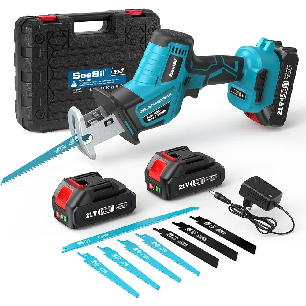 

SEESII комплект сабельной пилы 3000 об/мин ручная электрическая пила для резки дерева и металла бензопила наборы бесщеточных электроинструментов