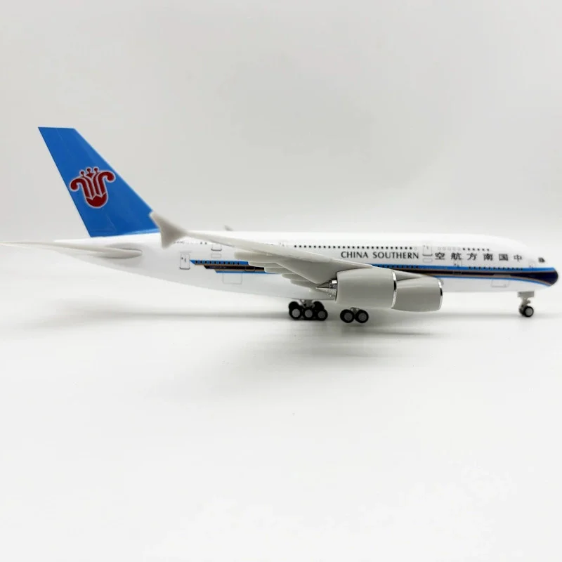 Model samolotu odlewany ciśnieniowo, skala 30 cm, żywica, A380 China Southern Airways, miniaturowy model samolotu do ekspozycji, zabawki samoloty dla dzieci.