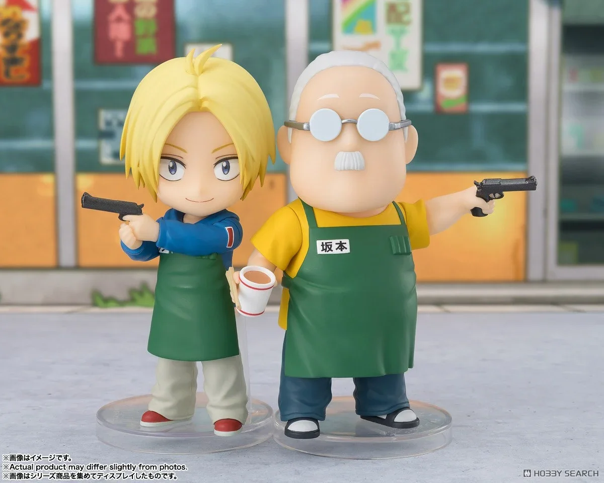 Bandai sakamoto dias figuras de ação modelo sakamoto asakura q-versão figuras conjuntas ativas figuarts mini série boneca brinquedo original