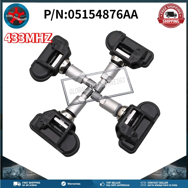 

Система контроля давления в шинах, 4 шт., датчик 05154876AA, 433 МГц, для Peugeot Boxer 2013-2022, Boxer Combi 2014-2021