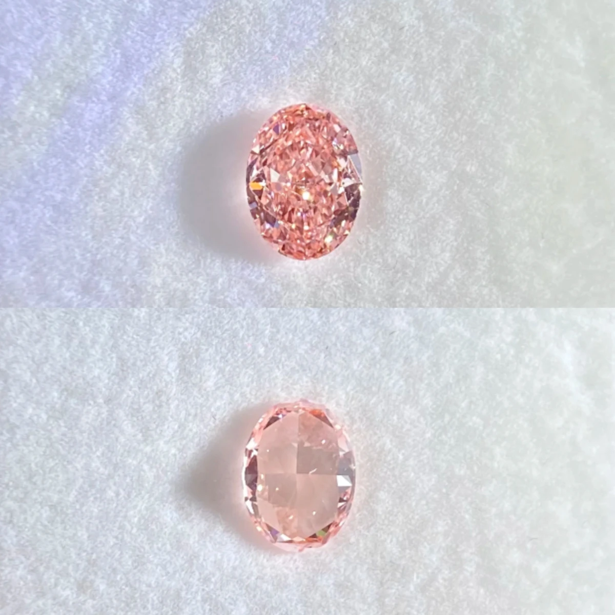 0.5-3.0ct الوردي البيضاوي الشكل مختبر خلق الماس HPHT/CVD يتوهم الوردي مختبر نمت الماس IGI شهادة الماس للمجوهرات المصنوعة