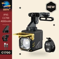 Faro de bicicleta ZHIYU de 1700 lúmenes, linterna para manillar tipo C, resaltado de carretera MTB, lámpara frontal C1700, accesorios para bicicleta