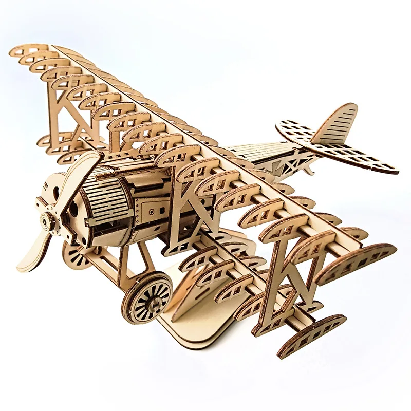 Aircraft 3D Wooden Puzzle, Montagem Brinquedo, DIY Decoração Criativa, Fabricante, Novo