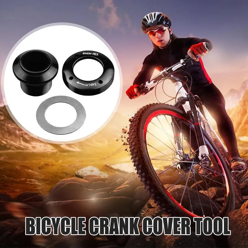 Crank Dust Cover Crank Tension Bolt Crank-Arm Bolt Kit Aluminum Alloy Side Cover For Bicycles Crank Arm Mounting Cap