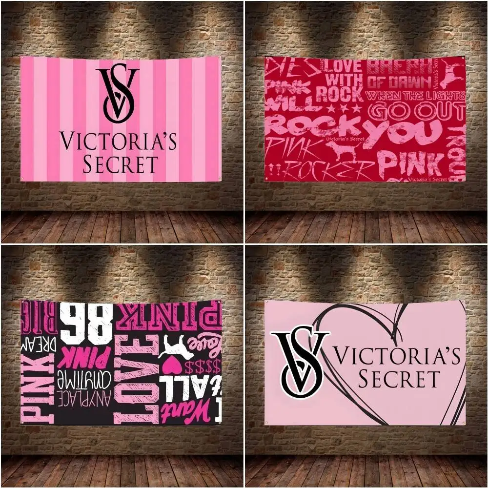 Pink S-SECRETs-r Flags Home Decor Tapestries Banners Background Decorations Children's Banners Holiday Decorations Backdrops #2