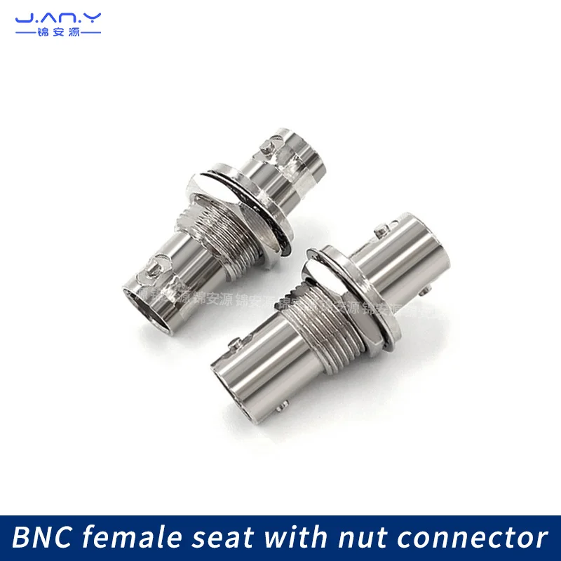 

1 piece All copper BNC female to female RF coaxial adapter Q9 straight butt double pass belt nut gasket SDI extension