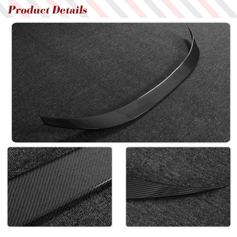 Car Rear Trunk Carbon Fiber Spoiler for Honda Civic TYPE R Sedan 2022 2023 Rear High-Kick Tail Spoiler Wing Lip Car Accessories