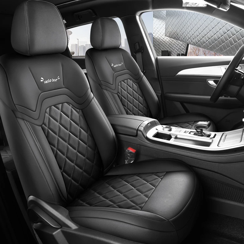 Auto 5‑Seater PU Leather Full Surround Seat Cushion Covers Fit Jetour X70 Plus 2022‑2026 Wear‑Proof Car Interior Protector Set