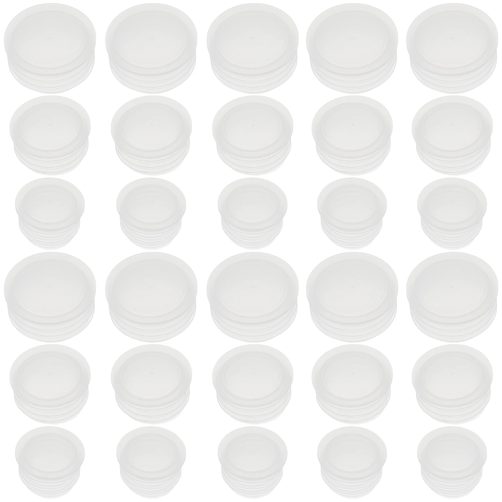 

300pcs Plastic Caps Dustproof for Oil Plastic Salt Pepper Stoppers Transparent