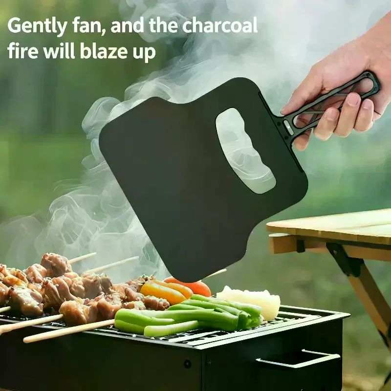 Barbecue Fan BBQ Hand Crank Blower Tool Manual Combustion Support Outdoor Cooking