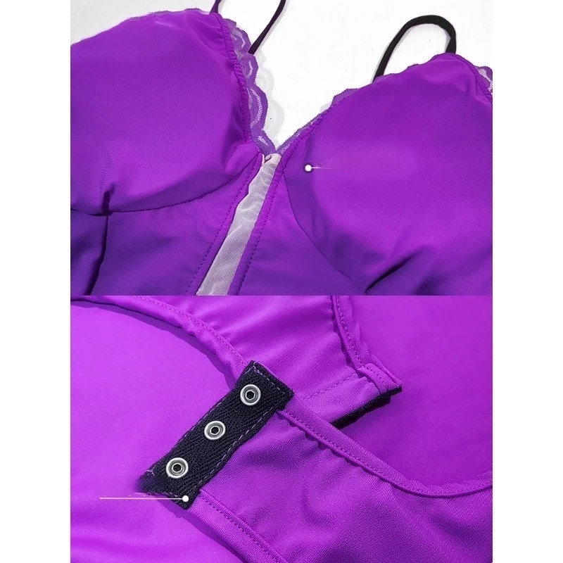 라틴 댄스 유니폼 보라색 서스펜더 피쉬본 스커트 훈련 유니폼 팀 성능 유니폼 경쟁 유니폼 ALW150