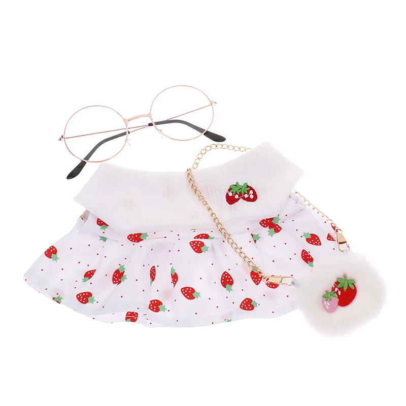 1PC Doll Clothes Dress Glasses Bags for 30cm Duck Plush Dolls Accessories