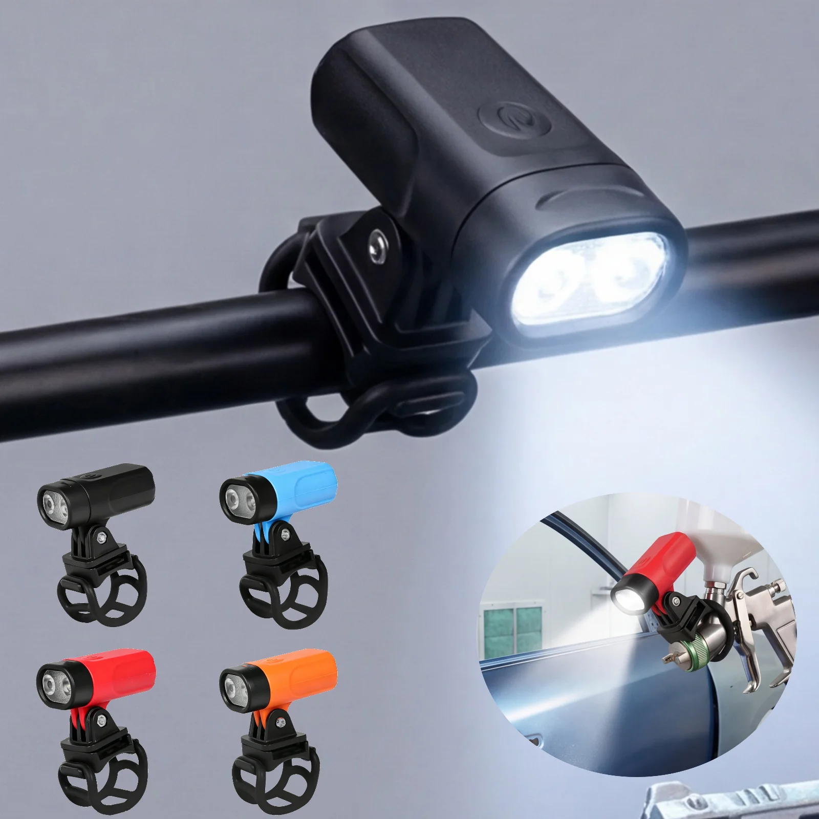 Universal Lighting Torch Multi-Purpose Portable Wrist Band Torch Rechargeable Bike Helmet Flashlight for Night Cycling Running