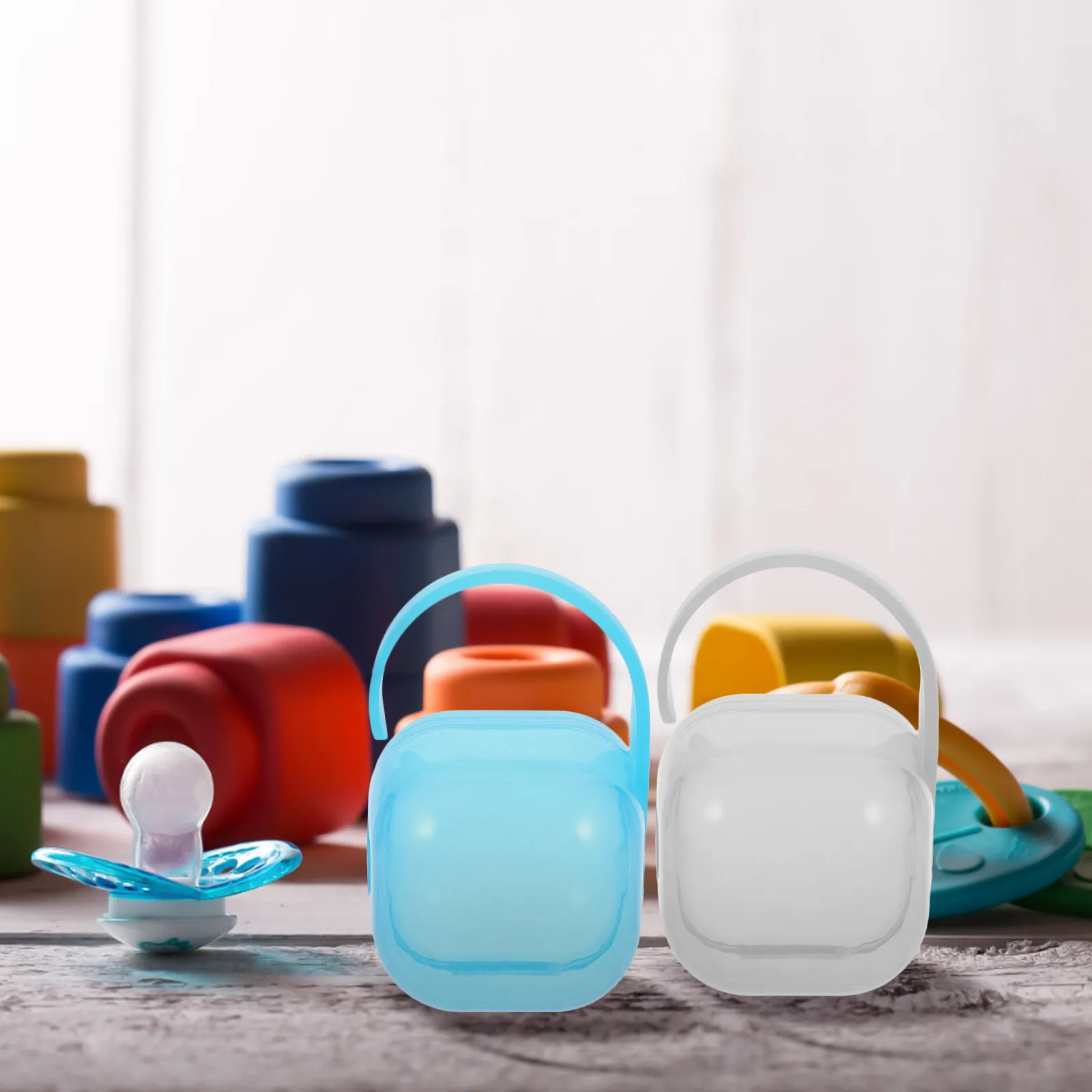 

Портативный дорожный футляр для хранения детских пустышек, 2 шт., из полипропилена, с гладкими краями, прочный контейнер для пустышек