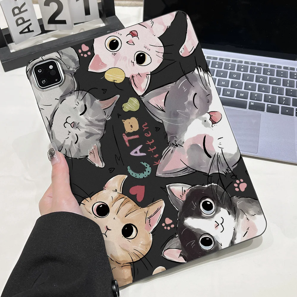 Cute Cat Tablet Case For iPad Pro 13 11 M5 M4 2025 2024 Cases iPad Pro 9.7 10.5 12.9 2022 2021 2020 2018 Gen 6/5/4th Cases Cover