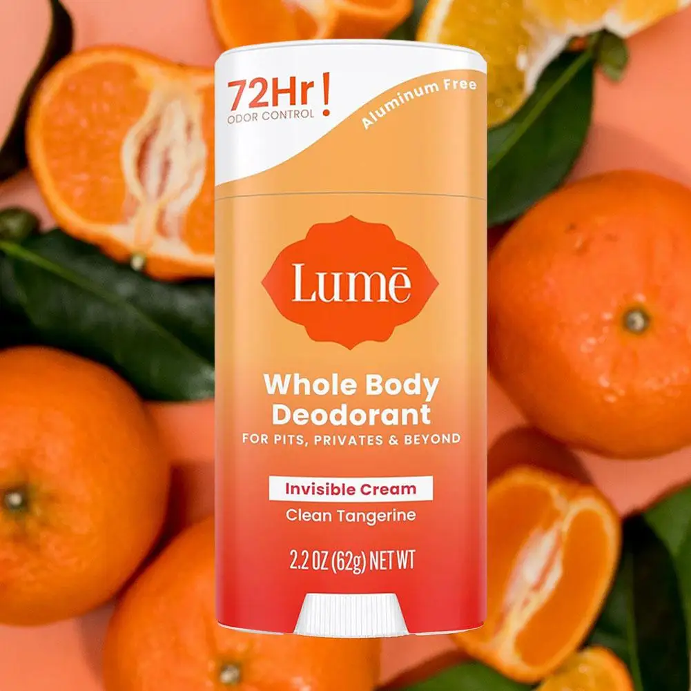 Clean Tangerine Whole Body Deodorant Women 72 Hour Long Lasting Invisible Body Cream All-Day Sweat Protection Odor Remove