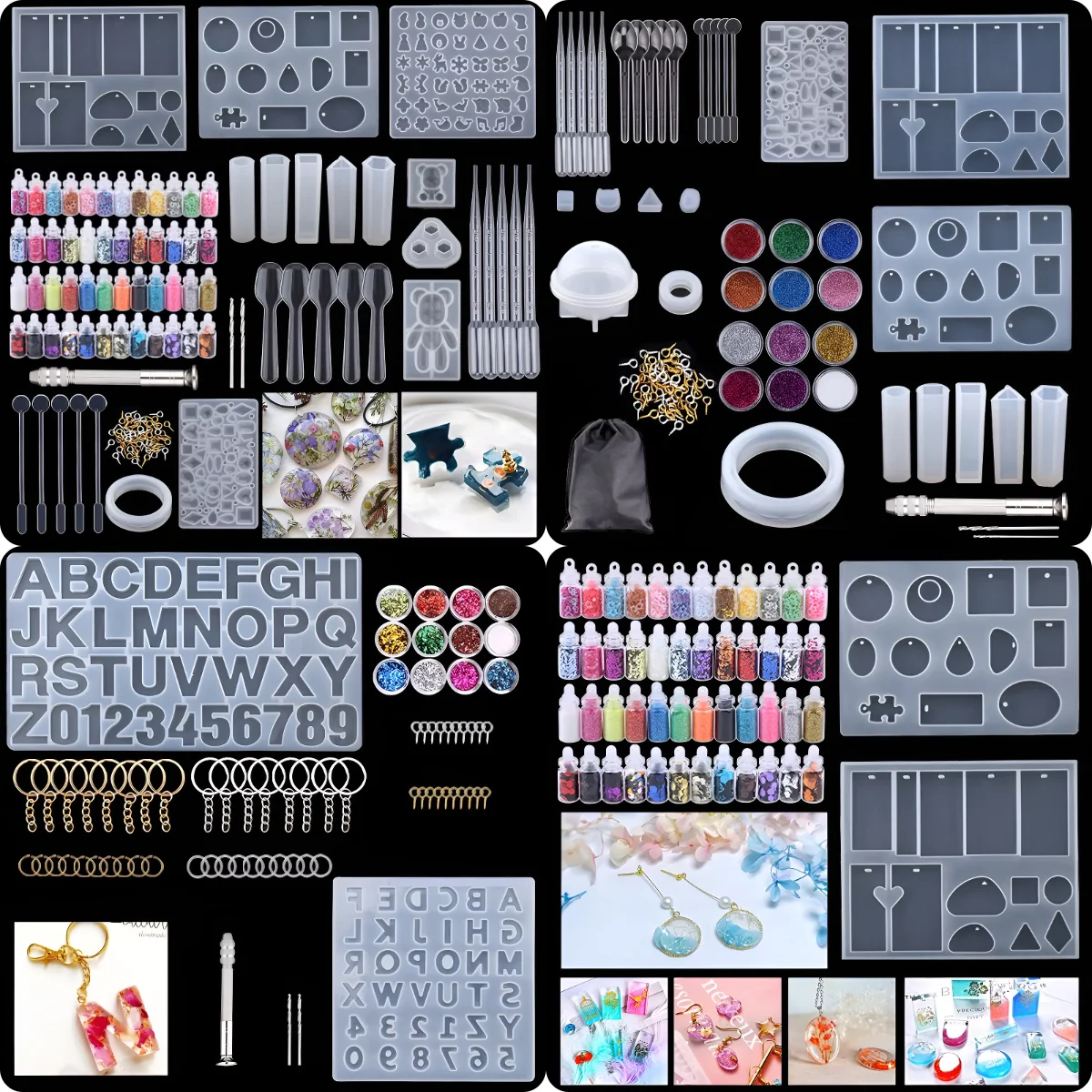 

Набор силиконовых форм Creation Essential для изготовления ювелирных изделий из смолы для изготовления ювелирных изделий, кулон, серьги, ожерелье, брелок «сделай сам»