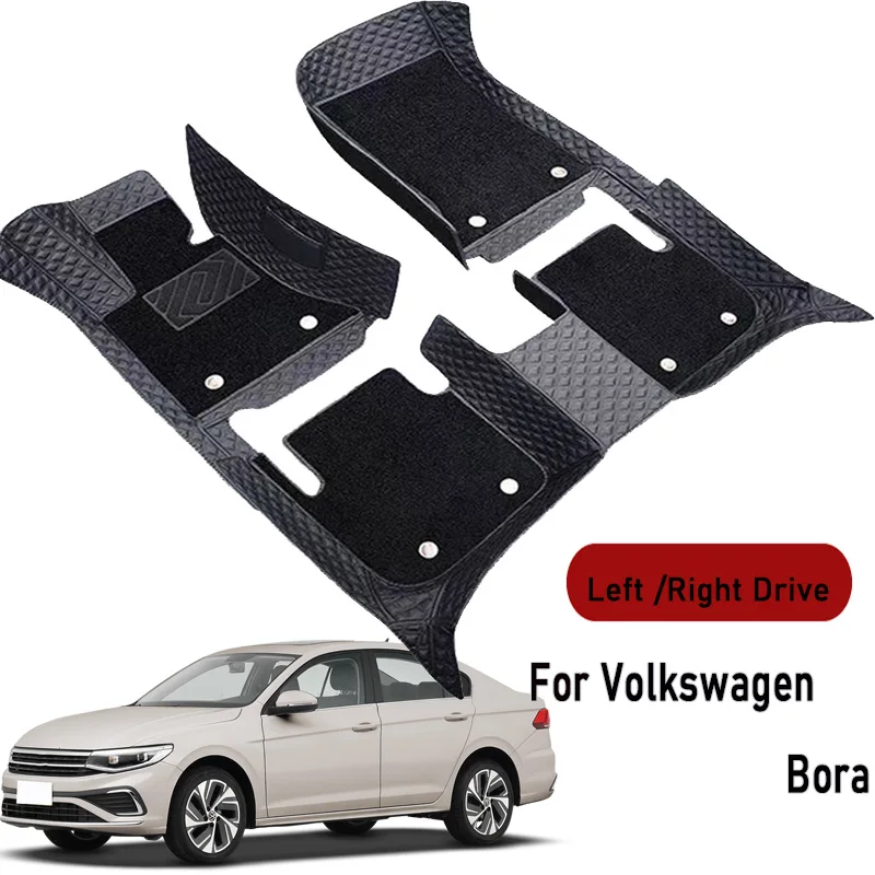Car floor mats for Volkswagen Bora 2003 2004 2005 2006-2026 Customauto foot Pads automobile carpet cover interior accessories
