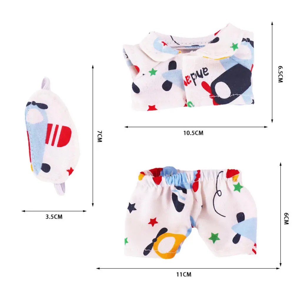 

[Без куклы] комплект одежды для куклы Лабу 15-17 см, 3 шт./компл., пижамы для сна, кукольный домик, подарок, аксессуары для одежды