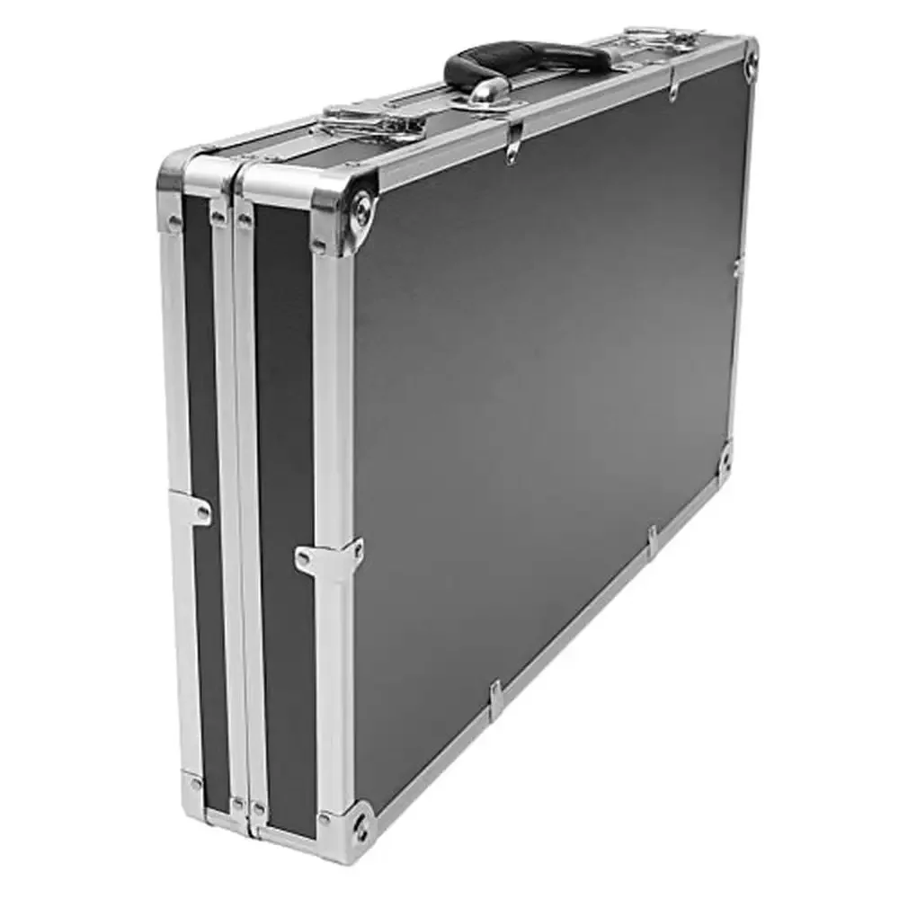 Aluminum Truck Tool Box Case Portable Hard Metal Briefcase Instruments 57X31cm Kit Storage Transport  Abs Foam Handle Non-Slip