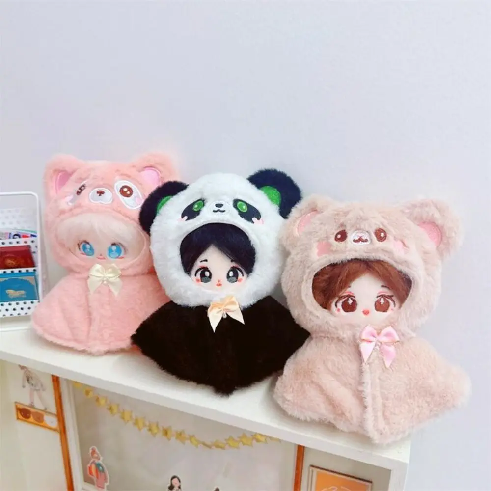 Tenue en peluche de 10CM, vêtements de poupée doux et joli Cape Kawaii 10CM/sans attributs, vêtements de poupée, cadeau d'anniversaire
