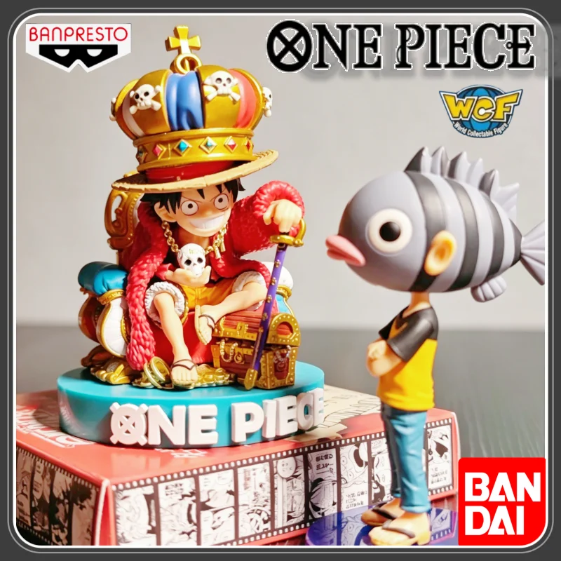 

Bandai Banpresto One Piece WCF Shinjuku Base Shop Limited Figure Luffy Throne Oda Eiichiro Fish Head Anime Collectible PVC State