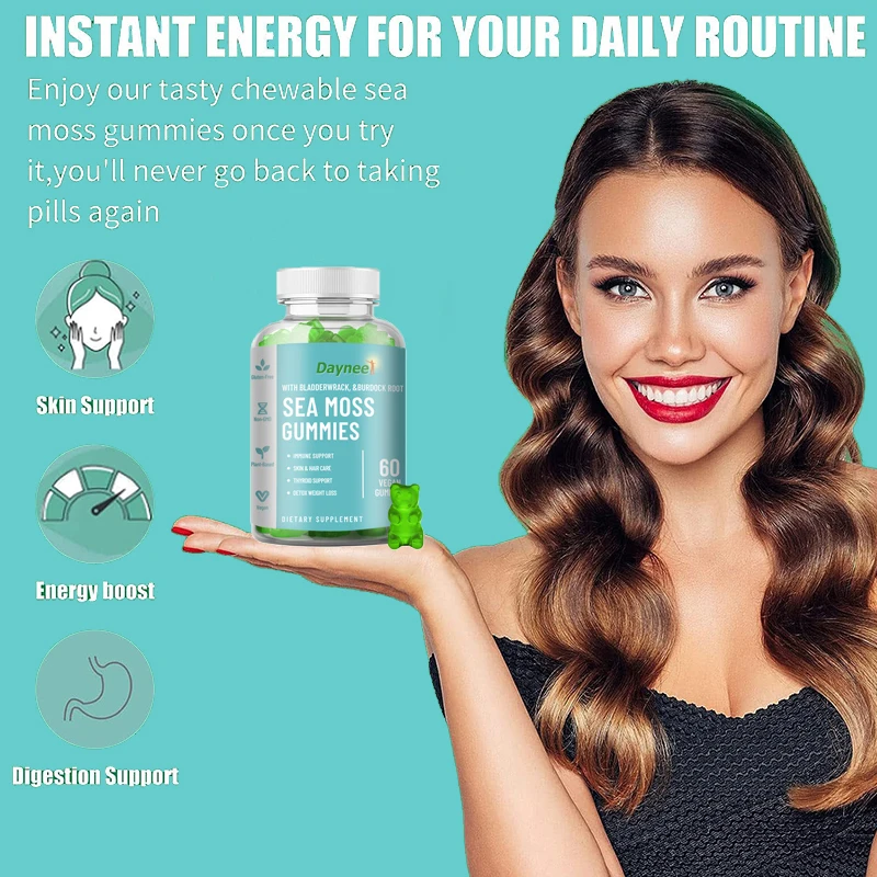 

Seaweed gummies supplement nutrients, increase satiety, dietary fiber improves digestive system