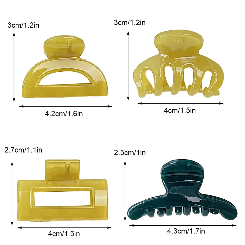 Słodka mini spinka do włosów z octanu dla kobiet i dziewcząt Geometryczne spinki do włosów Szykowne 4 cm eleganckie spinki do włosów Akcesoria do