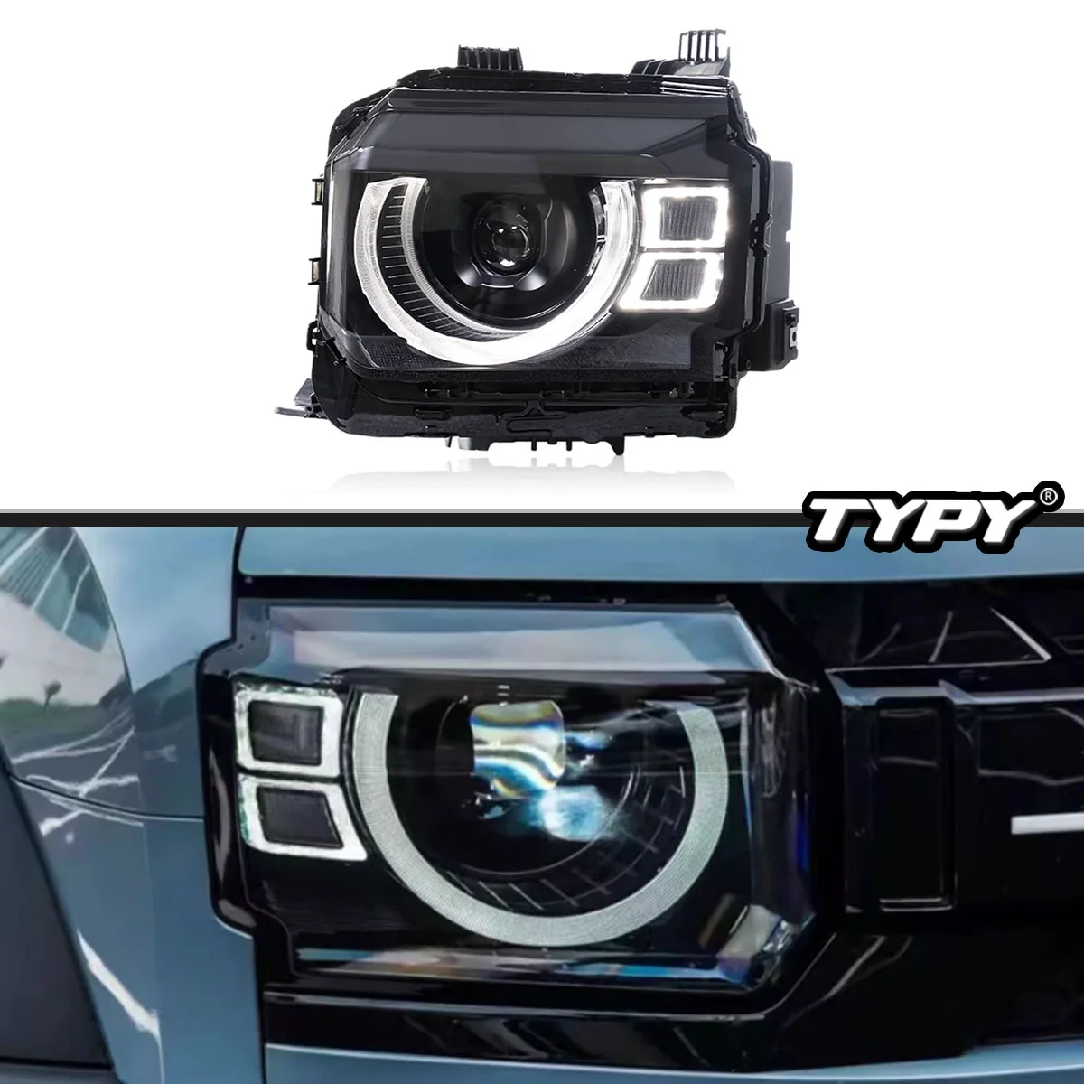 

TYPY Новый светодиодный налобный фонарь, модифицированный для Jetour Traveler T2, фара 2023-2025, динамический сигнал, налобный фонарь, автоаксессуары