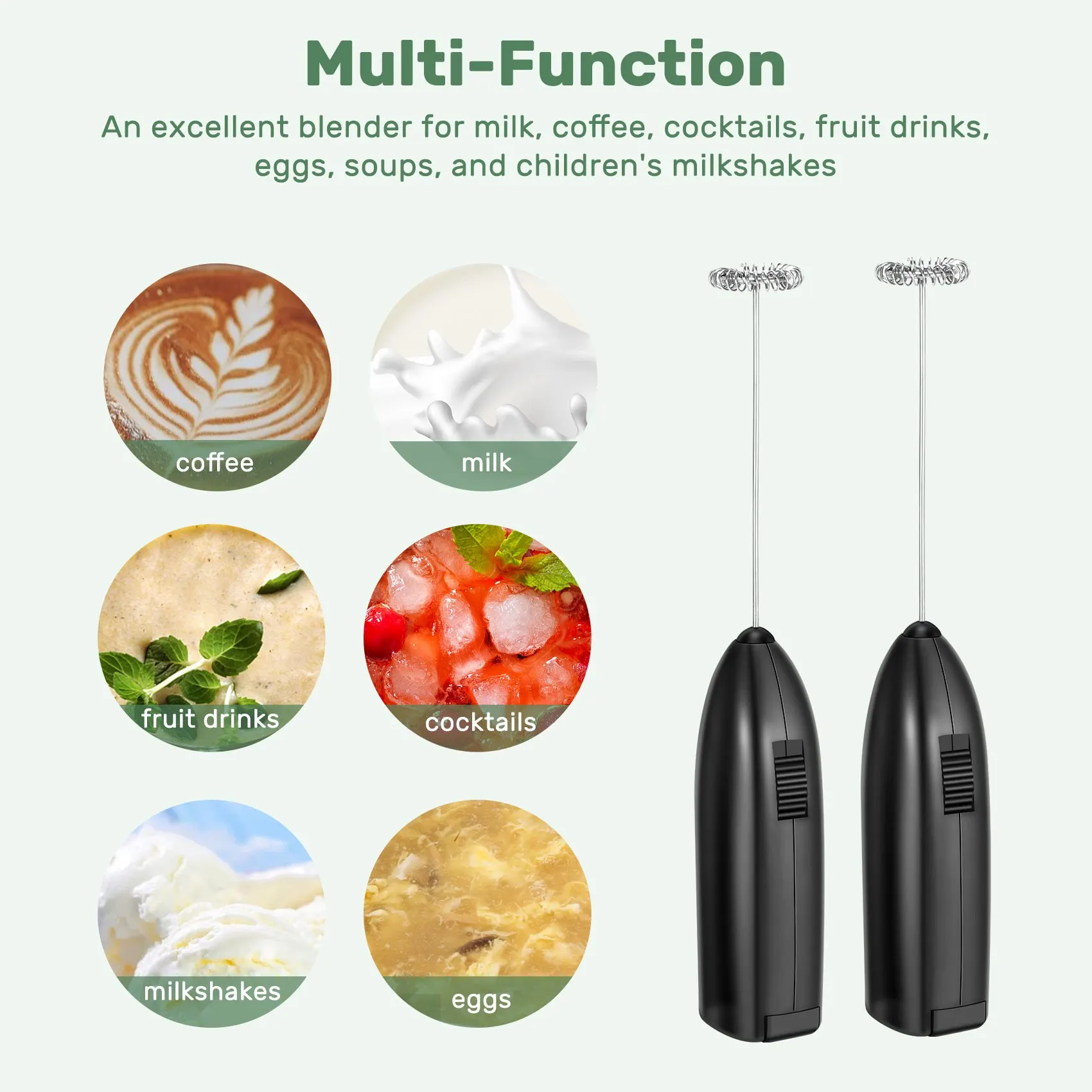 Pengaduk kopi, genggam, pengocok susu, Dioperasikan dengan baterai, pengocok kopi elektrik, pembuat busa susu, Mixer Mini, hadiah berguna