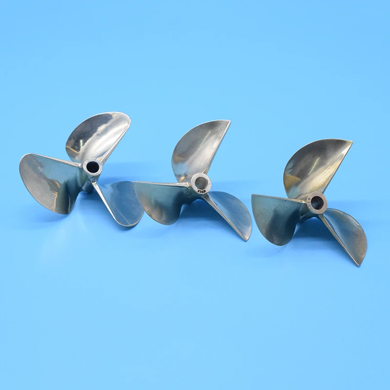 Rc Boat Propeller 67/70/72mm 3 blades Copper Prop Screw For 6.35mm 1/4