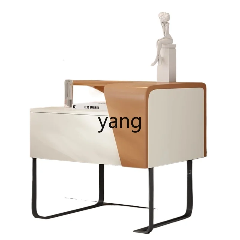 

YJQ bedroom light luxury bedside table small storage modern simple minimalist home solid wood