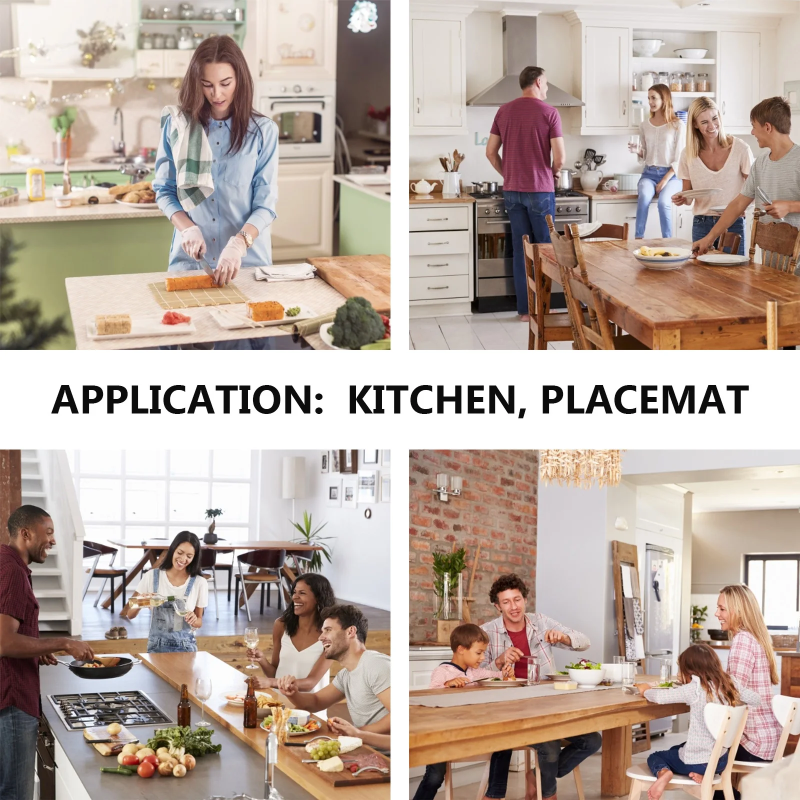 

4Pcs Silicone Heat Resistant Oven Mat Non Stick Placemat Turntable Pad Multifunctional Kitchen Tool Microwave Mat