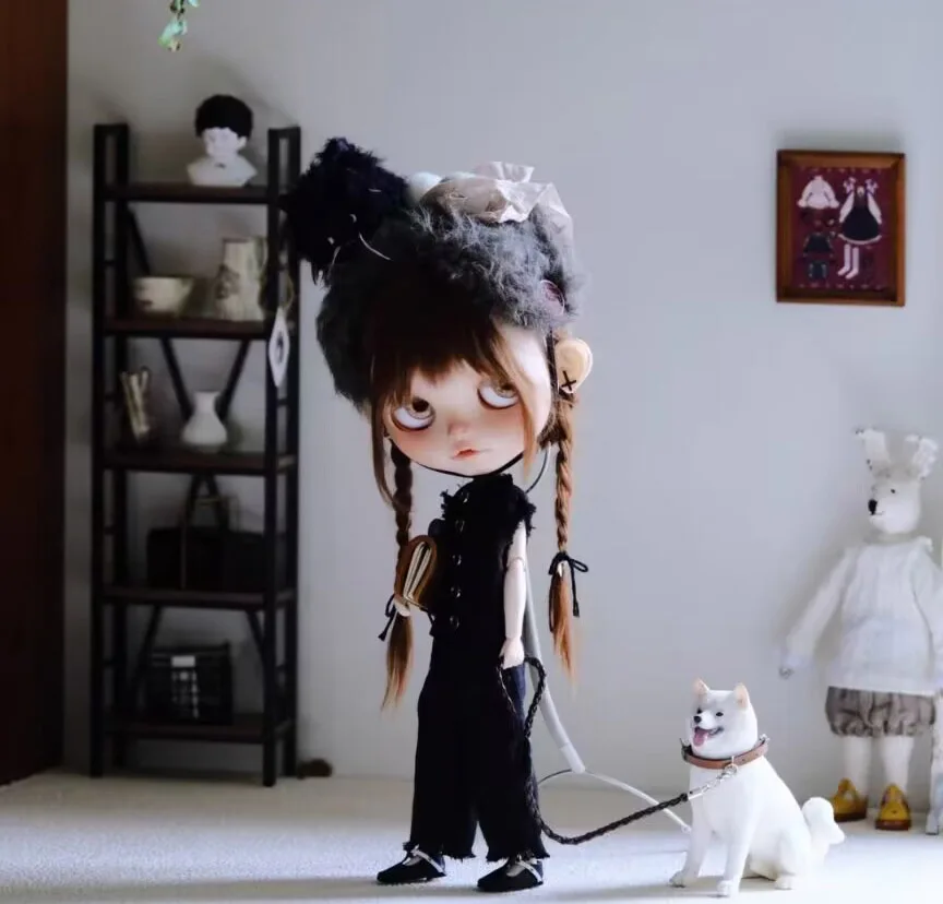 Blythe-monos negros piezas, 1/6, 30cm, aptos para azone,Pullip,Ob22/24/26, Licca, 1 unidad