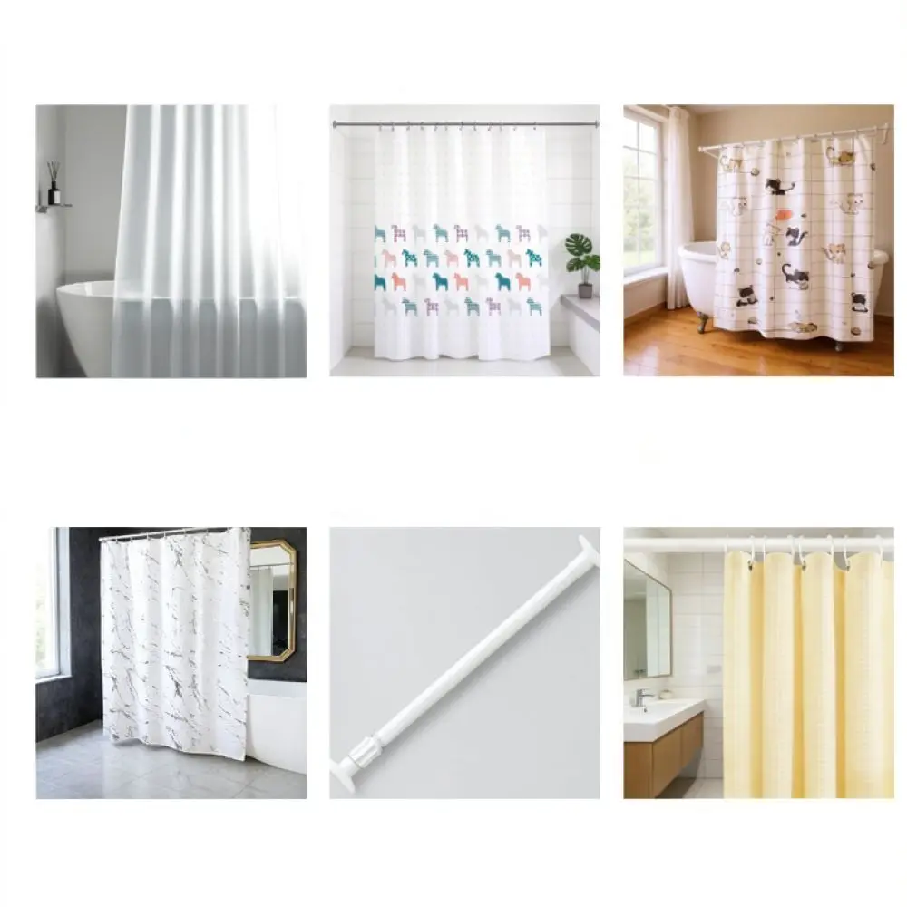 Premium Polyester Shower Curtain Waterproof Mould Proof Bath Screen Privacy Partition For Modern Home Bathroom Decor