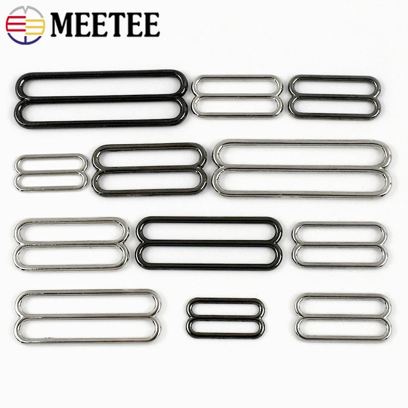

10/20Pcs 20-50mm Metal O Ring Buckle Bra Strap Belt Tri-Glide Slider Adjuster Clasp Bikini Hook DIY Garment Sewing Accessories