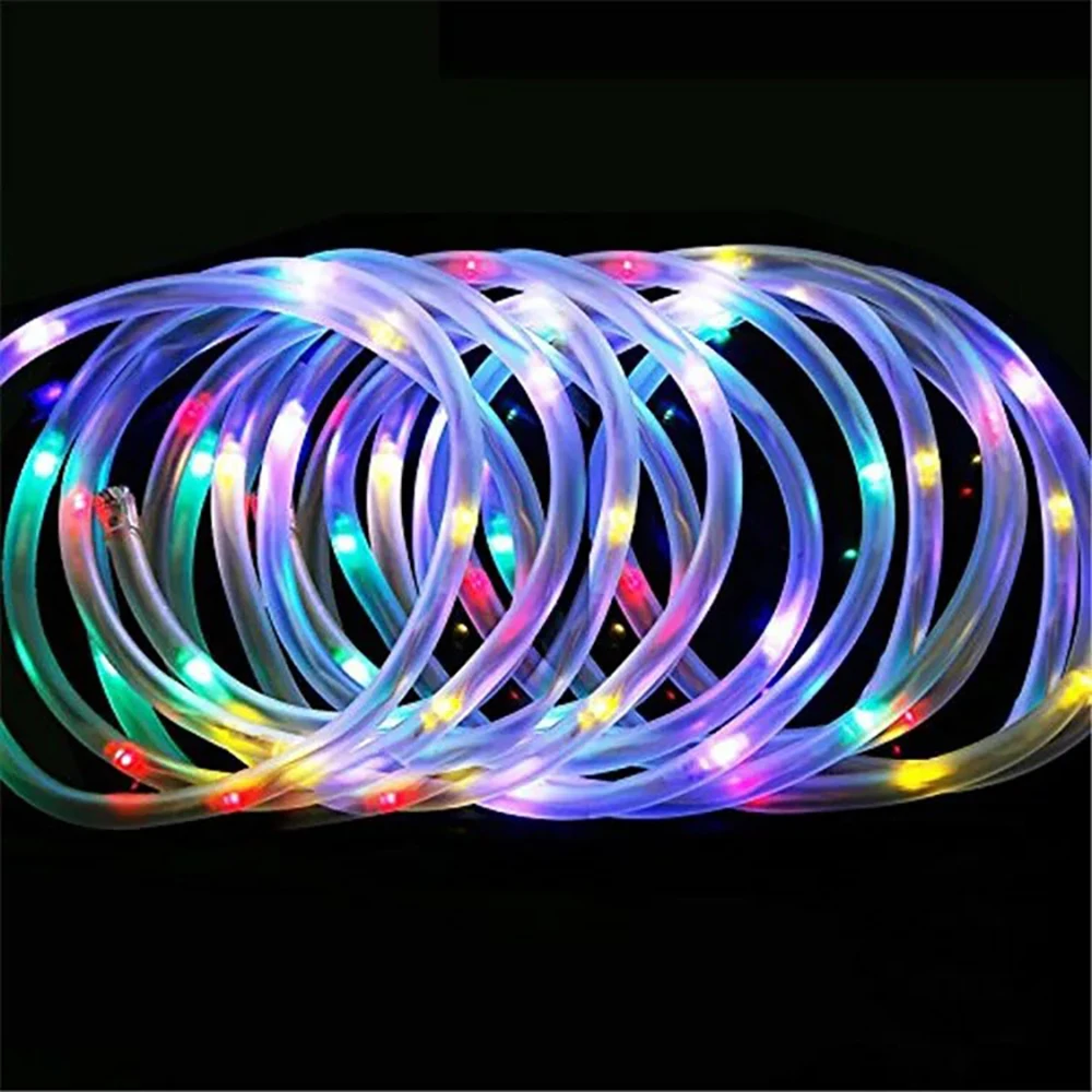 3AA Battery Tube Rope Fairy Lights With RemoteControl Waterproof Garland Battery Operated 50LEDs For Christmas Decoration