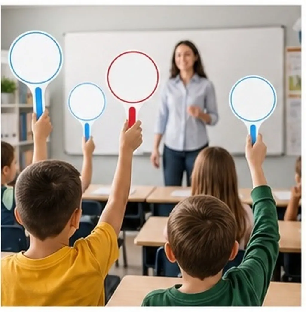 8Pcs Dry Erase Answer Paddle Blank Handheld Whiteboard Scoreboard for Classroom Office Learning Quick Response Voting Writing