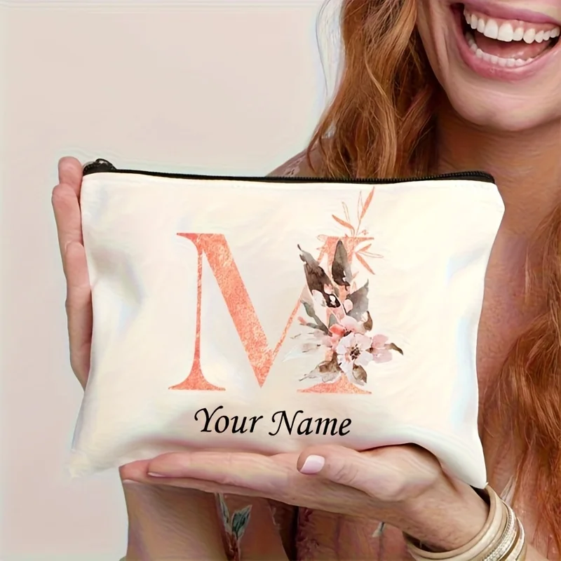 Personalized Custom 26 English Letter Makeup Bag Toiletry Bag the Perfect Gift for Mothers Teachers Friends Wedding Gifts Bags