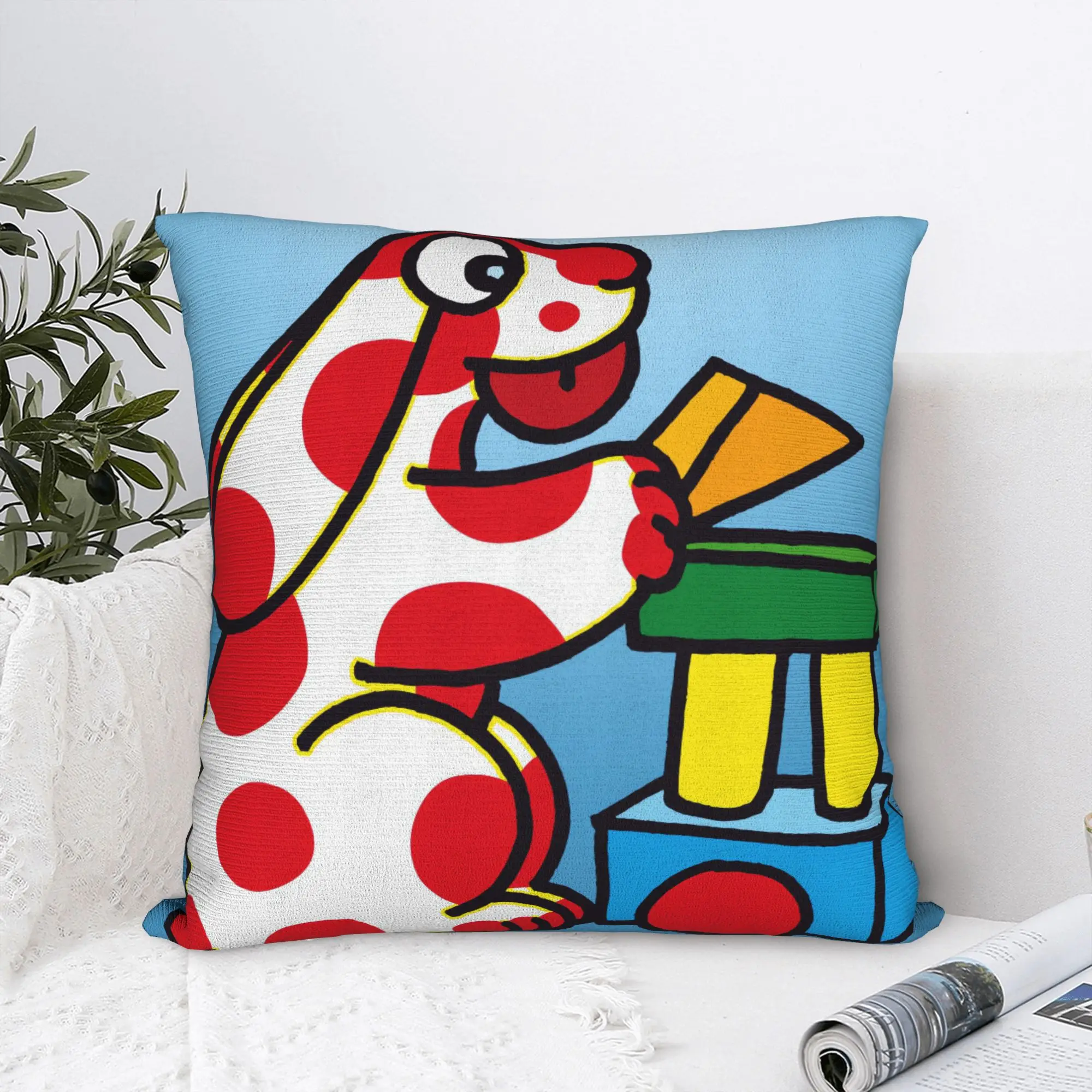 Cartoon La Pimpa Pillow Case  Comfy Pillow Cover Cute Funny Pillowcases For Sofa Car Home Decor